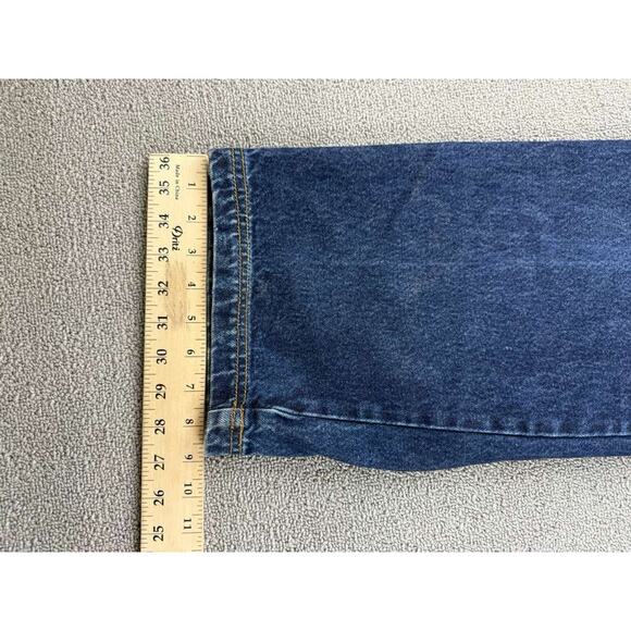 Vintage Fubu Cargo Jeans Men 34x34 Blue Dark Wash Pocket 100% cotton Denim - Picture 6 of 8